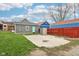 Spacious backyard with concrete patio and shed perfect for outdoor entertaining at 1804 Spann Ave, Indianapolis, IN 46203