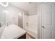 Full bathroom featuring a shower-tub combo and a vanity sink with ample counter space at 556 Gibson Dr, Westfield, IN 46074