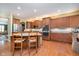 Bright, open kitchen with a large center island and stainless steel appliances at 651 Greenford N Trl, Carmel, IN 46032