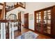 Foyer with beautiful hardwood floors and wood framed doors at 895 Baywood Ct, Columbus, IN 47201