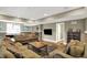 Large finished basement with couches, TV, and a billiards table, perfect for entertaining and relaxation at 9643 N Box Elder Ct, McCordsville, IN 46055