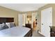 Comfortable bedroom with ensuite bathroom and closet, plus neutral paint and soft carpet at 9643 N Box Elder Ct, McCordsville, IN 46055