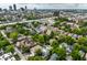 An aerial view showcasing the surrounding neighborhood, proximity to the downtown skyline, and easy highway access at 1320 N New Jersey St, Indianapolis, IN 46202