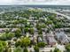 An aerial view showcasing the neighborhood, proximity to highways, and commercial areas at 1320 N New Jersey St, Indianapolis, IN 46202