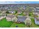 Scenic aerial shot of a residential area with lush green lawns, mature trees and diverse home styles at 14242 Brandt Ln, Carmel, IN 46074
