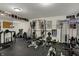 Home gym space with weightlifting equipment, offering a convenient way to stay fit without leaving home at 14242 Brandt Ln, Carmel, IN 46074
