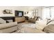 Stylish living room with neutral tones, hardwood floors, comfortable furnishings, and a flat-screen television at 4019 Santa Clara Dr, Greenwood, IN 46142