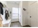 Well-organized mudroom with a bench, coat hooks, and plenty of storage space at 4078 Omaha Dr, Bargersville, IN 46106