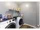 Functional laundry room with modern washer and dryer, offering convenience at 8430 Templederry Dr, Brownsburg, IN 46112