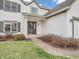 Covered entrance featuring neutral colors and a leaded glass door at 10827 Putnam Pl, Carmel, IN 46032
