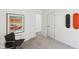 Bright bedroom with a large picture window, and a vintage race car poster at 139 Mckim Ave, Indianapolis, IN 46201