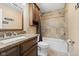 Bathroom features a shower and tub combination with tile surround at 34 Gettysburg, Coatesville, IN 46121