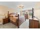 This main bedroom includes a ceiling fan and a nice view from the windows at 34 Gettysburg, Coatesville, IN 46121