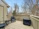 Outdoor deck featuring outdoor furniture and wooded views at 3708 Magenta Ln # 3, Indianapolis, IN 46214