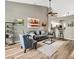 Comfortable living room with high ceiling, modern furnishings and decor with bright natural light at 3708 Magenta Ln # 3, Indianapolis, IN 46214