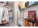 Organized closet with shelving and storage, ideal for clothing and personal items at 389 Longleaf Ln, Greenfield, IN 46140
