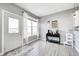 Bright breakfast nook featuring large window, gray walls and coffee bar at 5524 Goodwin St, Indianapolis, IN 46234