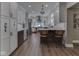 Modern kitchen featuring white cabinets, stainless steel appliances, and a breakfast bar at 6009 N Washington Blvd, Indianapolis, IN 46220