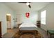 Bright bedroom with ceiling fan and modern decor at 761 Stone Trace Ct, Avon, IN 46123