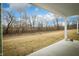 Spacious patio overlooking a sprawling yard with bare trees and potential landscaping opportunities at 761 Stone Trace Ct, Avon, IN 46123