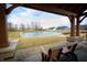 Scenic pond view from the gazebo seating area, providing a tranquil and relaxing outdoor experience at 761 Stone Trace Ct, Avon, IN 46123