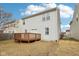 This home has a wood deck and a bright two-story elevation at 8074 Carina Dr, Indianapolis, IN 46268