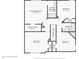 Floor plan of the second floor, including bedrooms, bathrooms, and closet dimensions at 8074 Carina Dr, Indianapolis, IN 46268