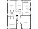 Detailed first-floor layout showcasing bedrooms, bathroom, kitchen, dining, and living areas at 1221 Kessler Blvd E Dr, Indianapolis, IN 46220