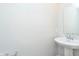 Classic bathroom featuring a pedestal sink and a minimalist design at 1231 Langham St, Avon, IN 46123