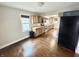 Kitchen boasts stainless steel appliances and ample cabinet space at 24 N Clay St, Mooresville, IN 46158