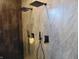 Tile shower features two shower heads and handheld shower at 2528 Carrollton Ave, Indianapolis, IN 46205