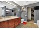 Bathroom featuring double sinks, and a large mirror at 3844 Kilburn Ct, Indianapolis, IN 46228