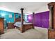 Spacious bedroom with unique decor, and a four-poster bed at 3844 Kilburn Ct, Indianapolis, IN 46228