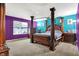 Spacious bedroom with unique decor, and a four-poster bed at 3844 Kilburn Ct, Indianapolis, IN 46228