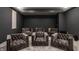 Home theater showcasing comfortable seating arrangement, creating the perfect space for entertainment at 3880 Heathfield Ct, Zionsville, IN 46077