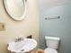 Small bathroom with a vintage-style sink and a classic white toilet at 4212 Broadway St, Indianapolis, IN 46205