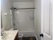 Bathroom featuring a tub shower combo and a white vanity at 457 Prince Dr, Greenwood, IN 46142