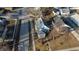 Birds-eye view of home and surrounding neighborhood, showcasing the property's location and proximity to other homes at 5068 W 10Th St, Indianapolis, IN 46224