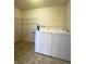 Laundry area includes washer and dryer, along with wire shelving for storage at 6896 Maywood Cir, Avon, IN 46123