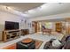 Spacious finished basement with a pool table and entertainment area, great for recreation and relaxation at 7806 Ashtree Dr, Indianapolis, IN 46259