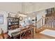 Dining room showcasing elegant decor, hardwood floors, natural lighting, and open concept at 7806 Ashtree Dr, Indianapolis, IN 46259