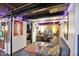 Finished basement featuring a cozy gray couch and home office setup at 960 Cameron St, Indianapolis, IN 46203