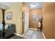 Inviting foyer featuring stylish decor, a neutral color palette, and ample natural light at 112 Bridgemor Ln, Mooresville, IN 46158