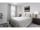 Minimalist bedroom with neutral color palette and natural light at 1225 Amberley Way, Westfield, IN 46074