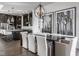 Open-concept area showcasing a modern dining area connected to the kitchen with great lighting at 1225 Amberley Way, Westfield, IN 46074