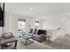 Comfortable bonus room featuring a cozy sofa, stylish decor, and two windows for ample natural light at 13622 Grand Abbey Way, Fishers, IN 46037
