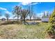 Open backyard with a basketball court and shed for extra storage, offering plenty of outdoor space at 145 W Old South St, Bargersville, IN 46106