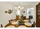 Inviting dining area featuring a wooden table and chairs, adjacent to the kitchen at 145 W Old South St, Bargersville, IN 46106