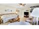 Bright living room featuring modern furniture, ceiling fan, and stylish decor at 145 W Old South St, Bargersville, IN 46106