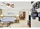 Spacious living room with stylish decor, TV, and doorway to dining area at 145 W Old South St, Bargersville, IN 46106